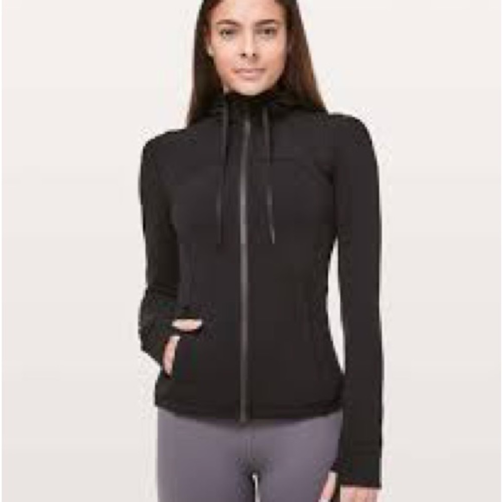 Lululemon athletica black hooded define jacket.Size 10